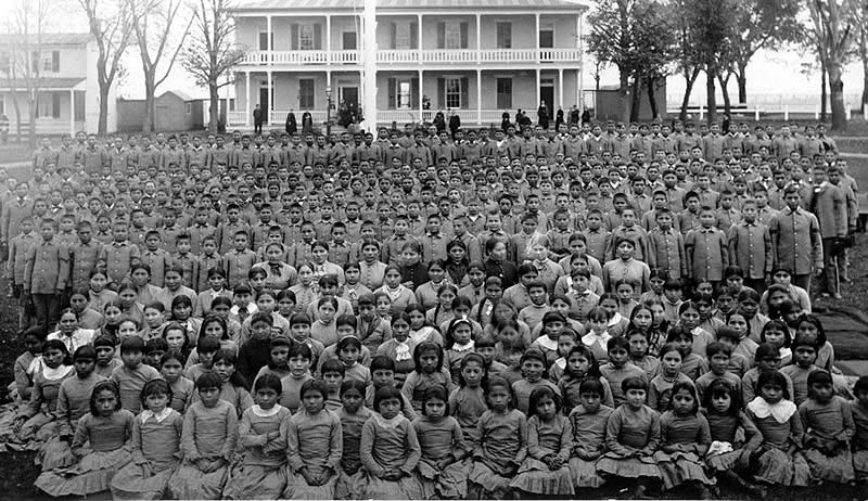 Native American children at an Indian School