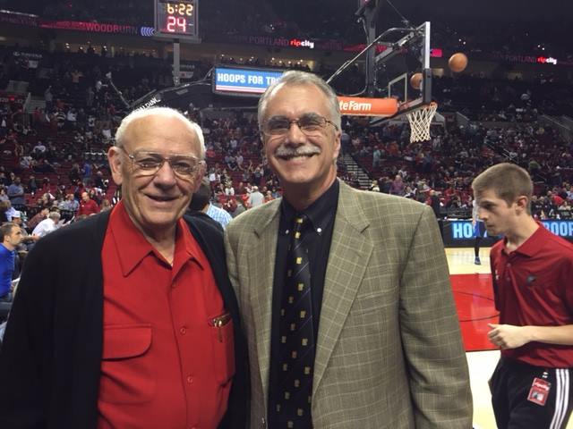 Ken Austin & Robin Baker at a Blazers game