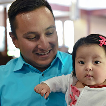 counselor holds a young client