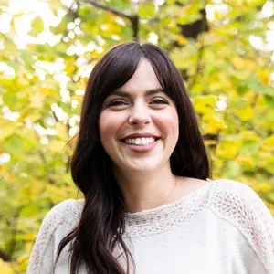 Esther Davido smiles outside