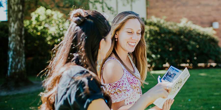 Students Smiling in the Quad