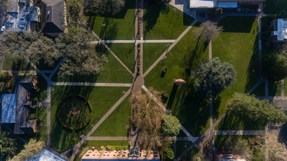 Areal photo of campus