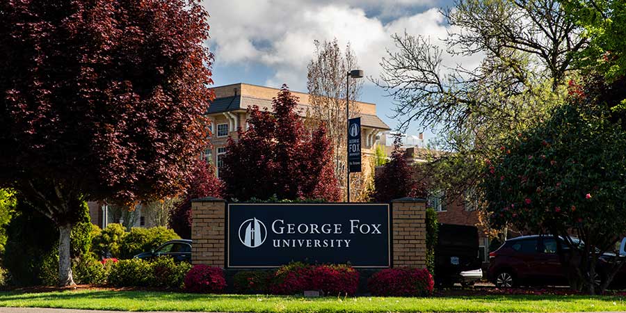 George Fox Entrance Sign