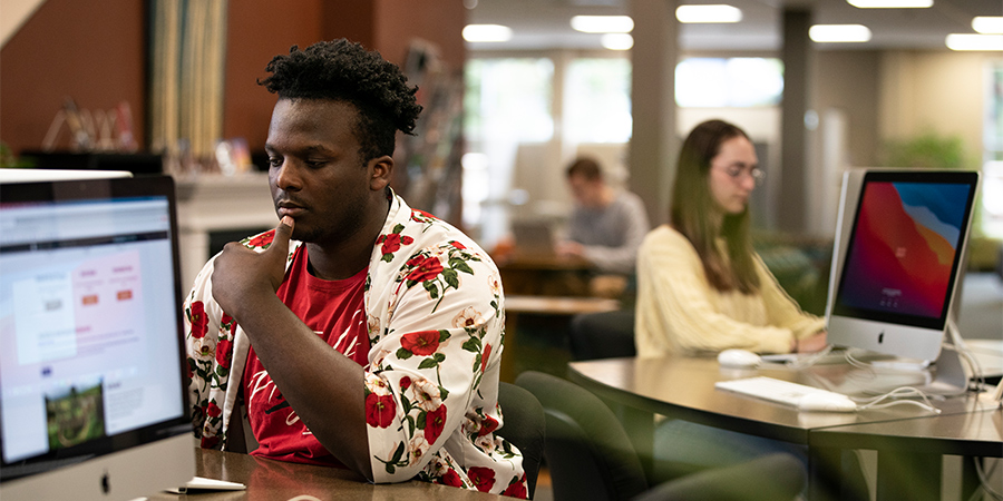 Students studying