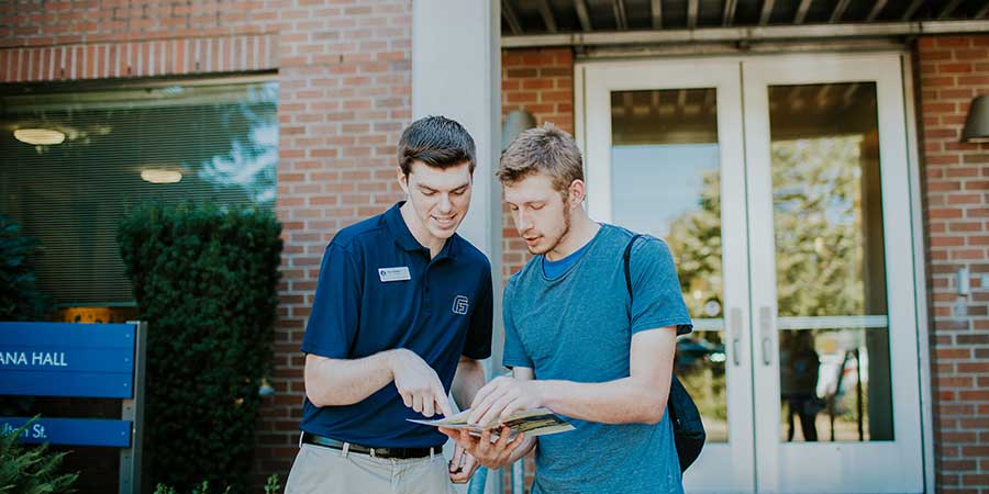 Students exploring Le Shana Hall