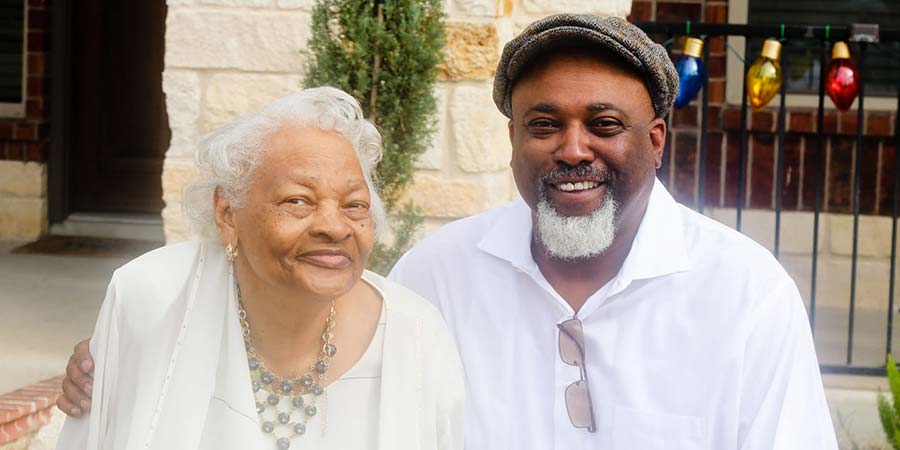 Kenneth Hoover and his mom