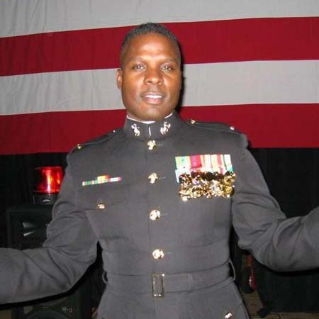 Ware in his Marine uniform