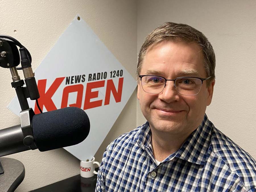 Todd Bloomquist in the KQEN radio booth