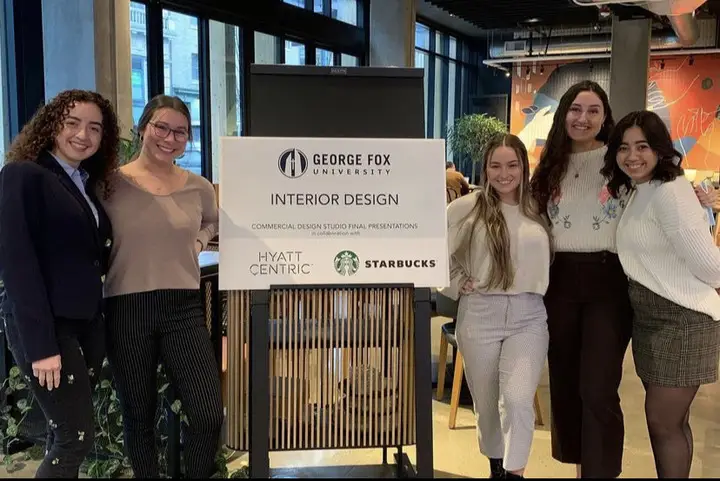 Interior Design students giving a presentation