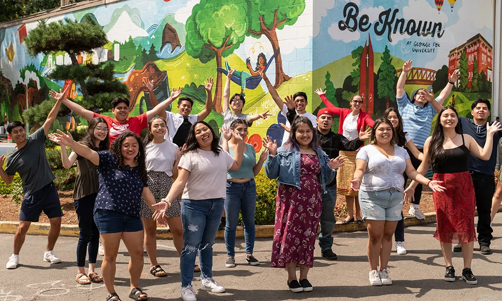 a group of students in the Liberation Scholars program posing for a picture