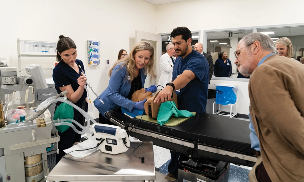nursing demonstration in the newly remodeled Portland Center