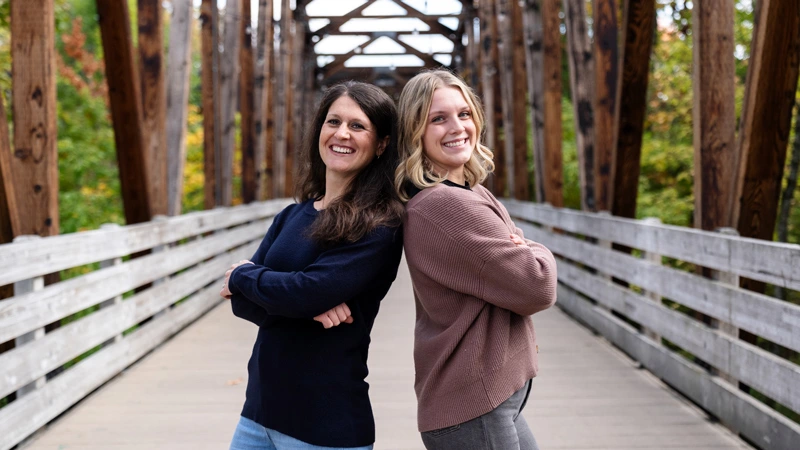 bridge network mentor Gina Kluver with mentee Aubrey Smith