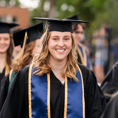 a student graduating