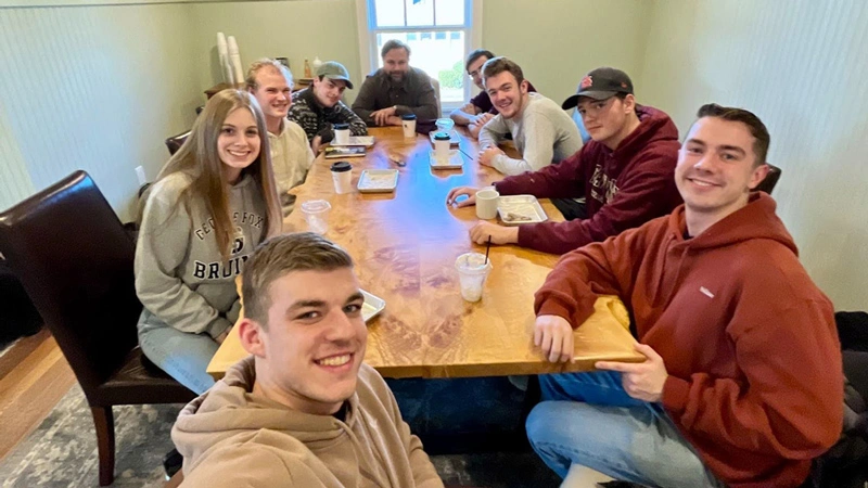 Caitlin's Honors 250 Class at Lyrics Cafe