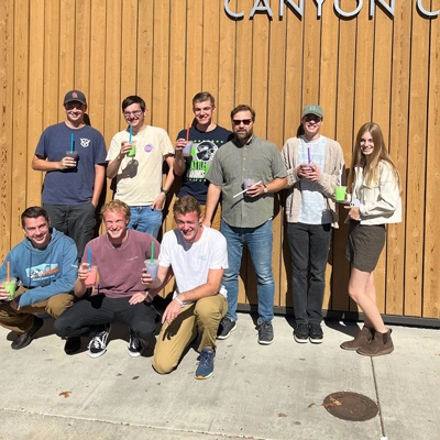 Caitlin's Honors 250 class getting boba tea