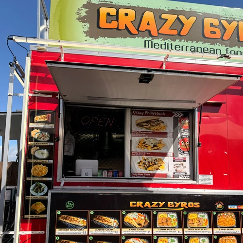 Front of the Crazy Gyros food truck