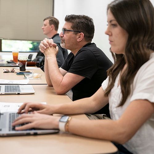 Business students at a networking events