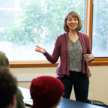 Professor Debbie Thomas in one of her classes