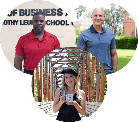 3 DBA graduate circle photos