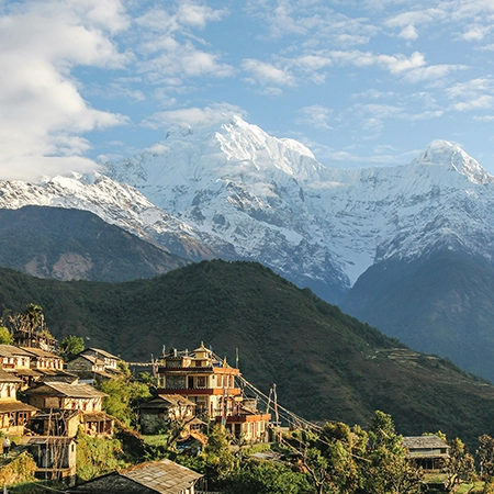A town in Narchyang, Nepal