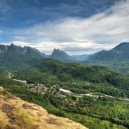 scenic view of mountain range