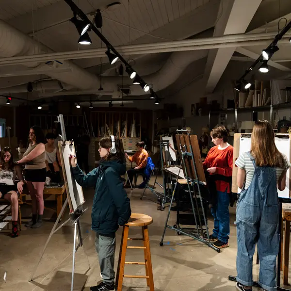 Inside of Lemmons studio painting room