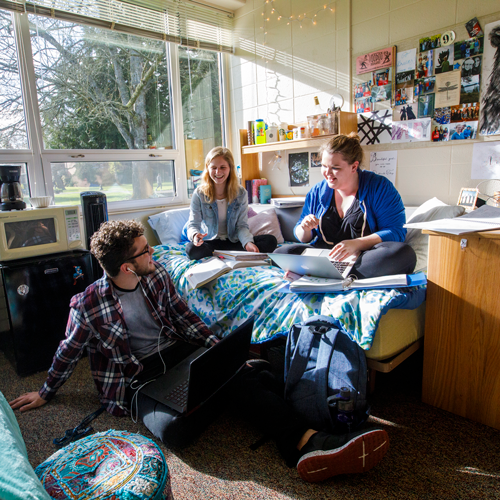 students studying