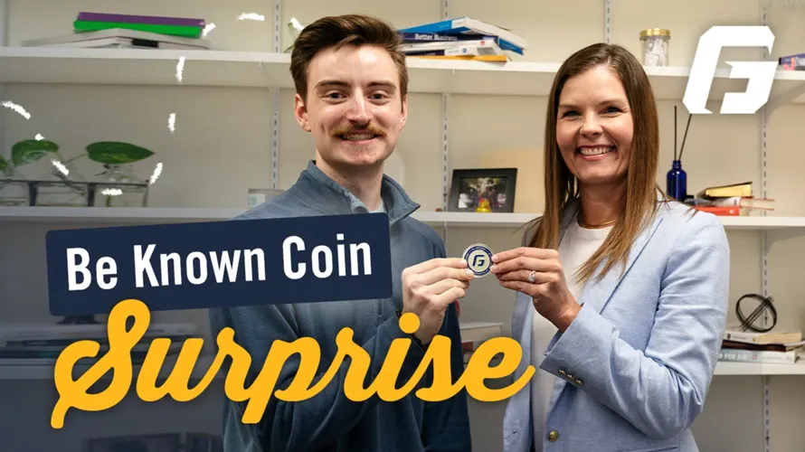 Watch video: Be Known Coin Surprise with Lucas and Brandy