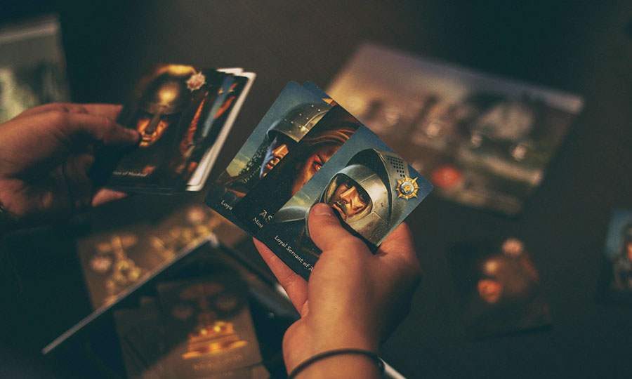 Students playing board games on the Game Night