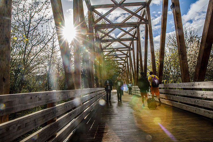 George Fox students on campus