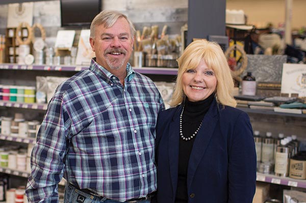 Mark and Betty in their store