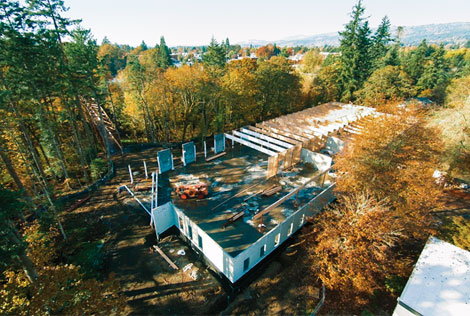 new bridge on Newberg campus