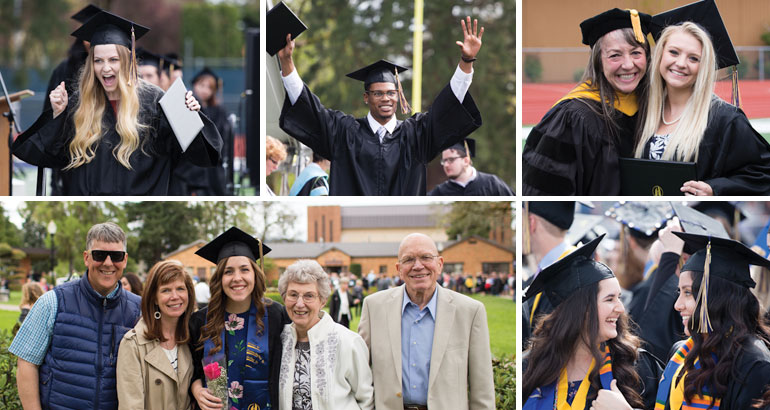 Celebration at George Fox University Commencement