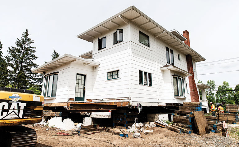 The historic Villa Road House being relocated