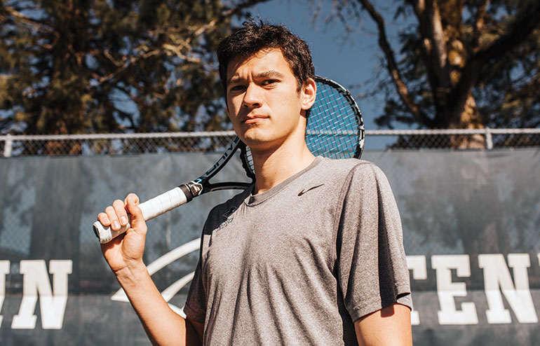 Men's Tennis player, Spencer Watanabe