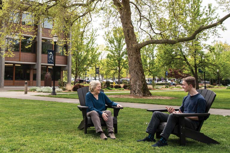 Student Garin and professor Kathy