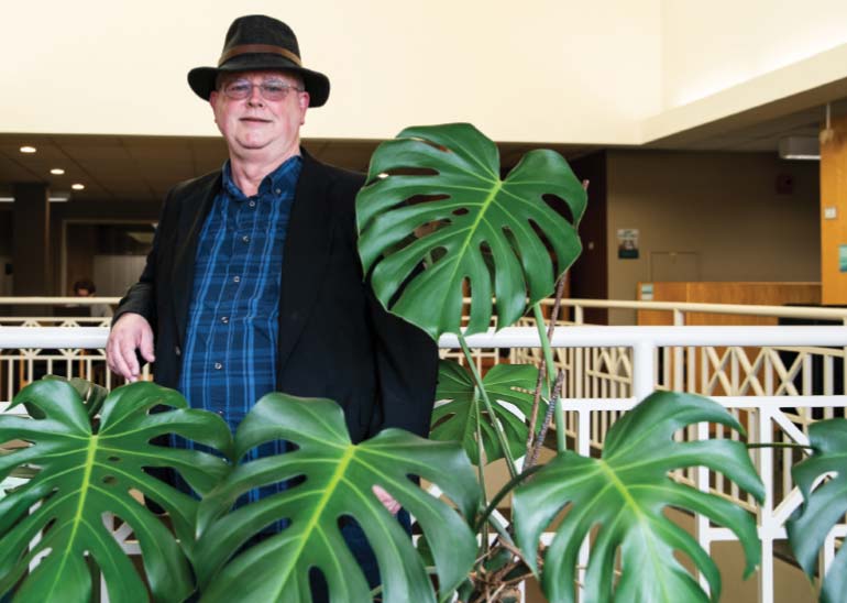 Carl Lloyd standing at the Portland Center