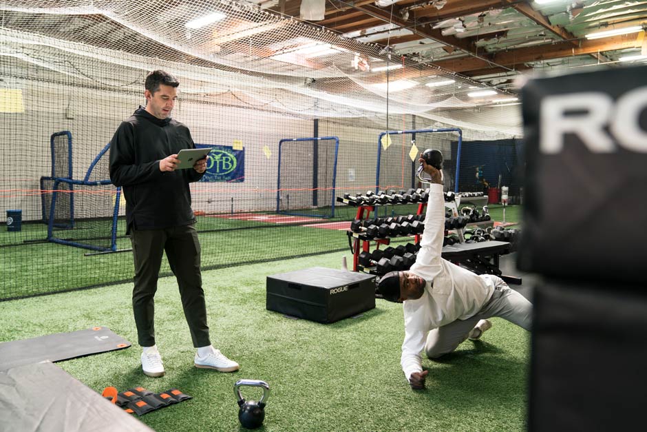 Ryan and Brandin in the gym