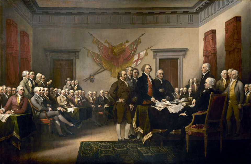 Declaration of Independence painting by John Trumbull