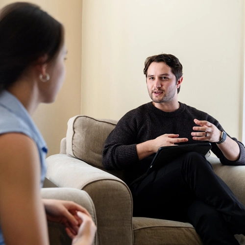 PMHNP talking to a young patient