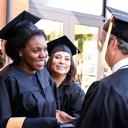Happy graduates on the commencement day