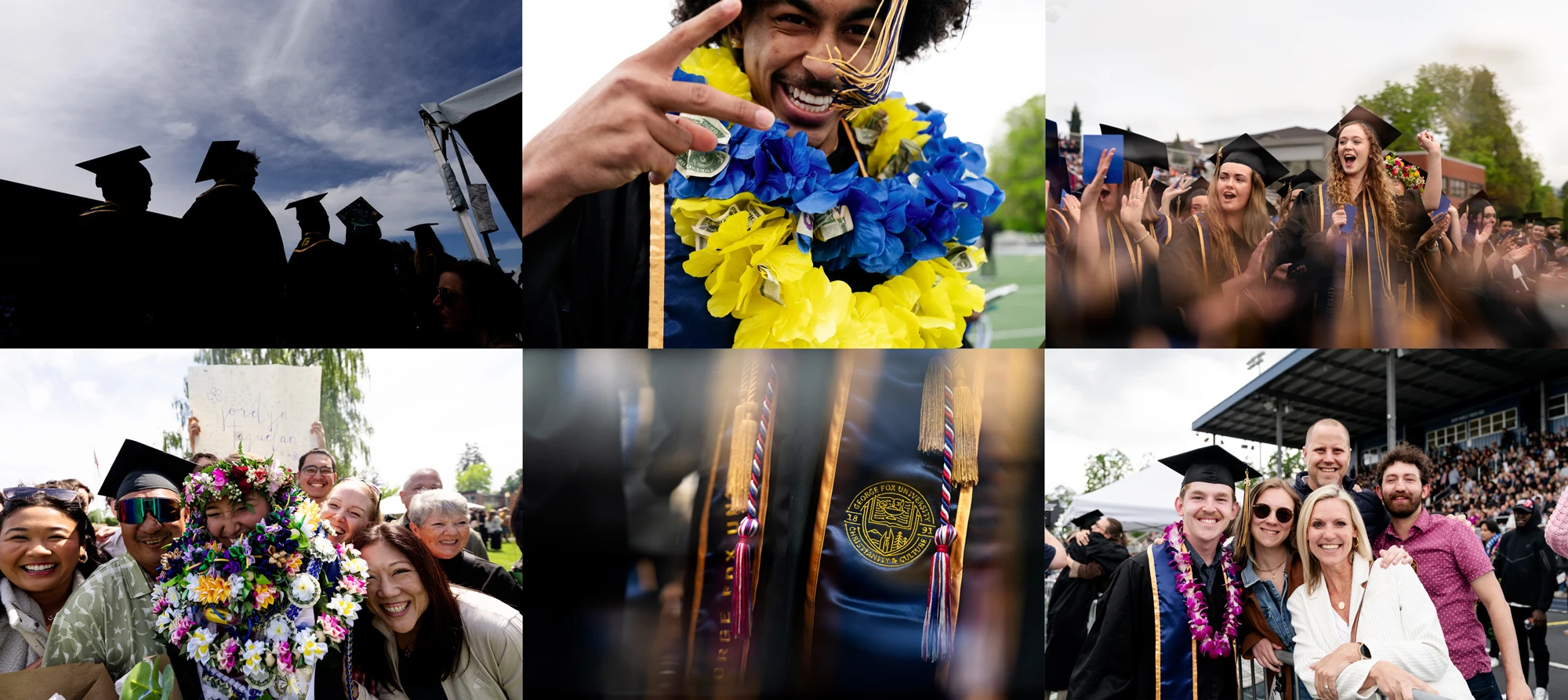 compilation of George Fox commencement images