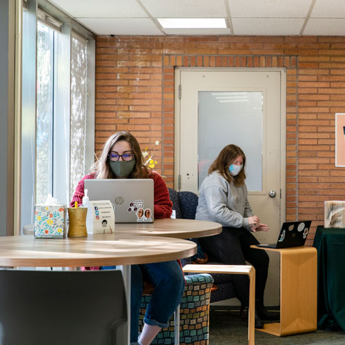Students study in the Academic Resource Center 