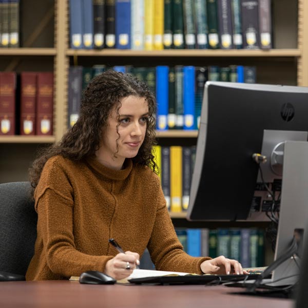 Employee at computer