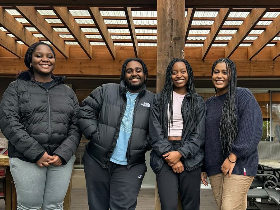 black student union students posing for photo