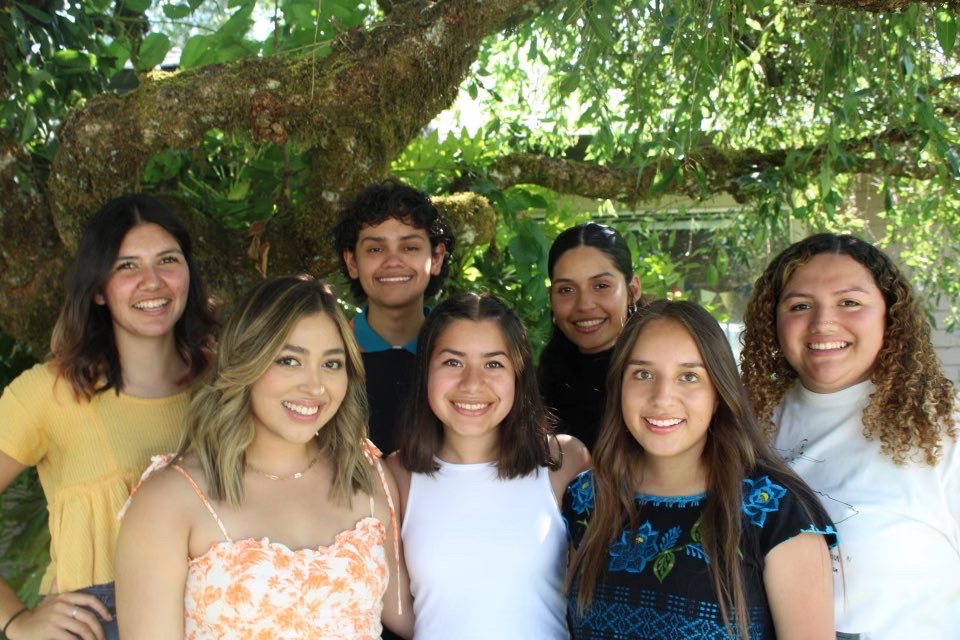 Latinx Heritage Club members students posing for photo