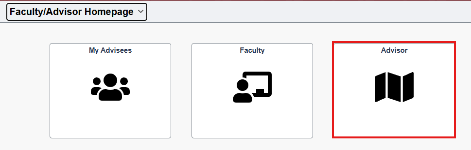 myGeorgeFox Faculty/Advisor Homepage with Advisor Tile highlighted