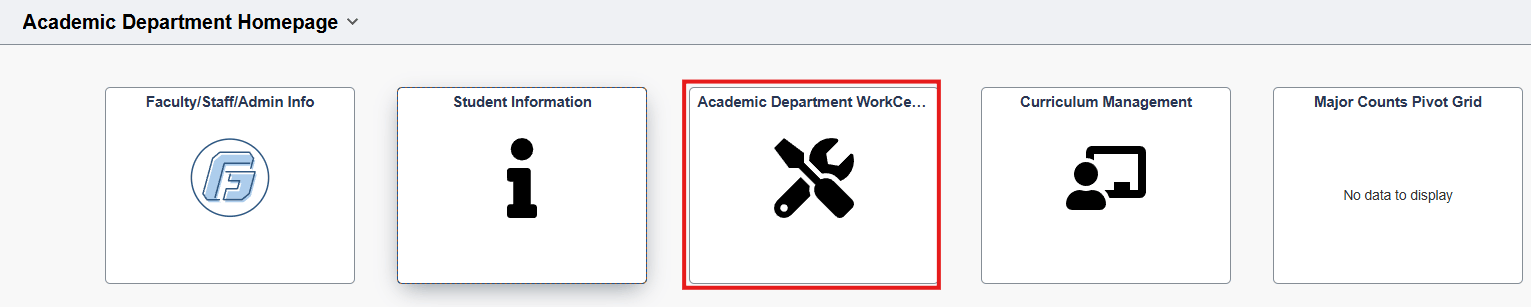myGeorgeFox Faculty/Advisor Homepage with Faculty Tile highlighted