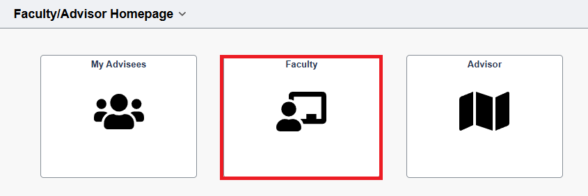 myGeorgeFox Faculty/Advisor Homepage with Faculty Tile highlighted