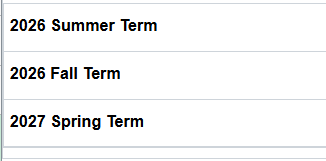 List of terms to select from